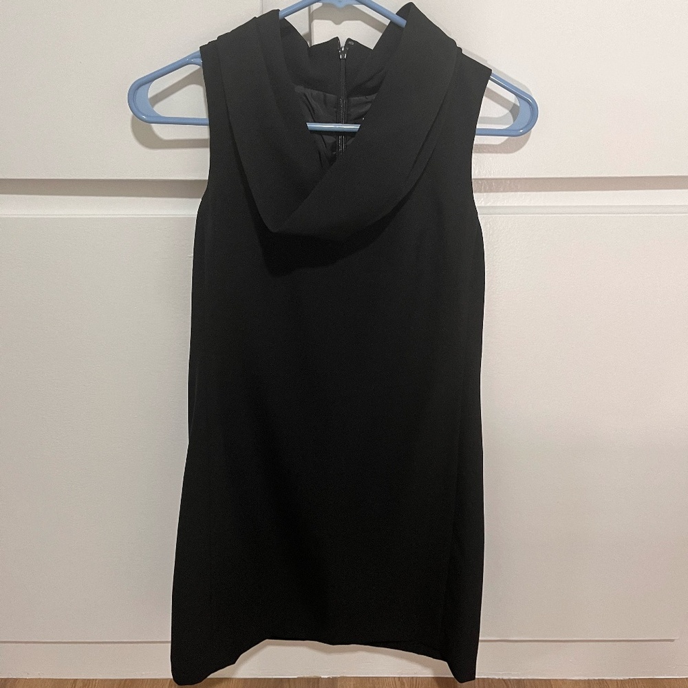 NEW J.Crew High Collar Cowl Neck Formal Dress - Black - Size X-Small